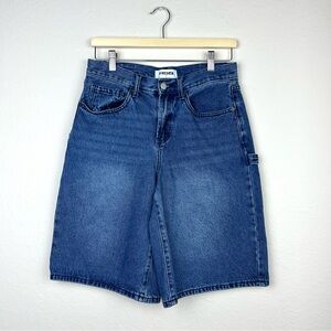 RSQ Vintage Y2K Baggy Jorts Bermuda Denim Carpenter Shorts Sz 26
